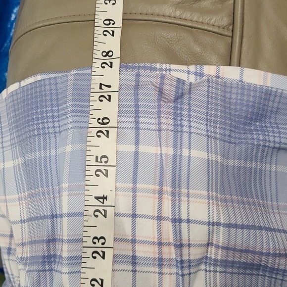 NWT Intro Womens Blouse Blue/White Plaid Pleated V-neck Sz XL - Picture 11 of 11